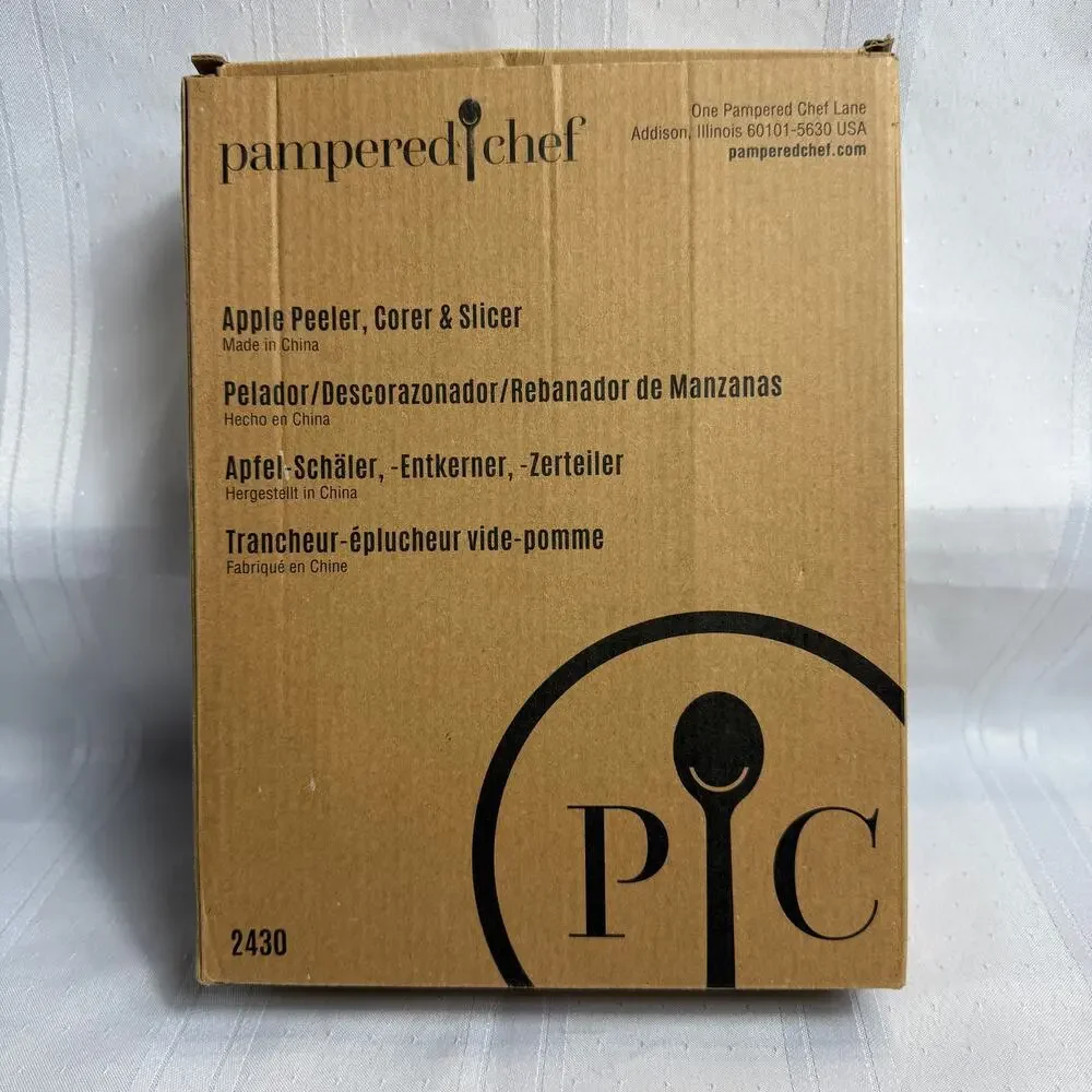 Pampered Chef Apple‎ Peeler Corer Slicer With Box